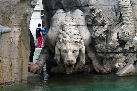 The stone Lion Stock Photos