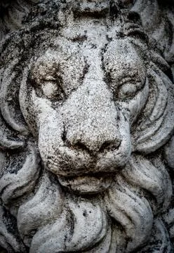 Stone lion statue Stock Photos