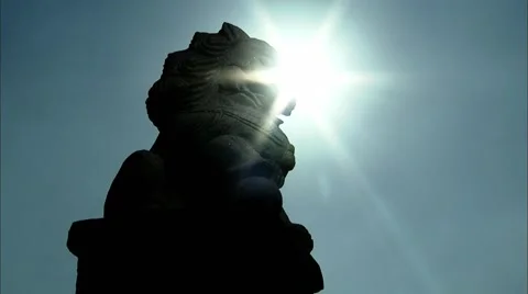 Stone lions Stock-Footage 58367898