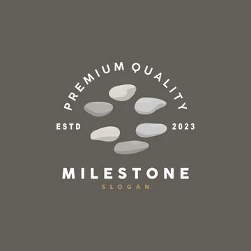 Stone Logo, Premium Elegant Design, Stone Balance Vector, Stepping Rock Wal.. Stock Illustration