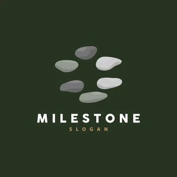 Stone Logo, Premium Elegant Design, Stone Balance Vector, Stepping Rock Wal.. Stock Illustration