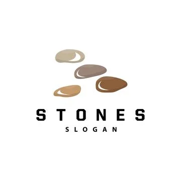 Stone Logo, Premium Elegant Design, Stone Balance Vector, Stepping Rock Wal.. Stock Illustration