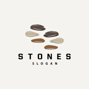 Stone Logo, Premium Elegant Design, Stone Balance Vector, Stepping Rock Wal.. Ilustración de archivo