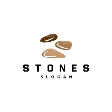 Stone Logo, Premium Elegant Design, Stone Balance Vector, Stepping Rock Wal.. Ilustración de archivo