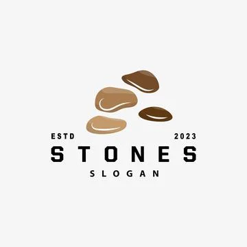 Stone Logo, Premium Elegant Design, Stone Balance Vector, Stepping Rock Wal.. Ilustración de archivo