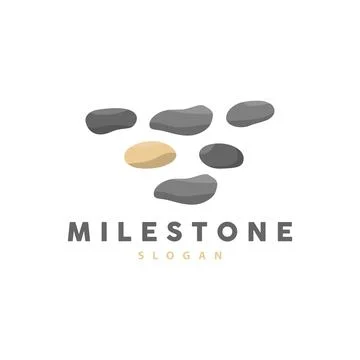 Stone Logo, Premium Elegant Design, Stone Balance Vector, Stepping Rock Wal.. Stock Illustration