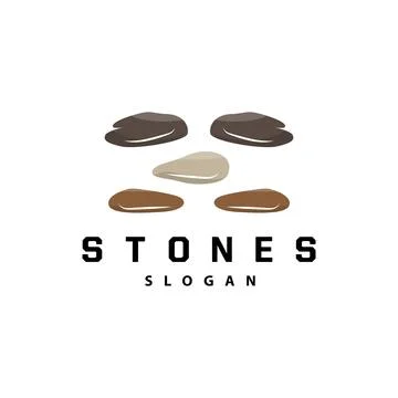 Stone Logo, Premium Elegant Design, Stone Balance Vector, Stepping Rock Wal.. Stock Illustration