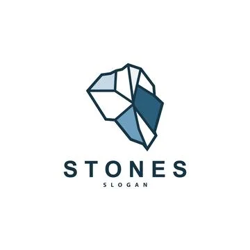 Stone Logo, Premium Elegant Design, Stone Balance Vector, Stepping Rock Wal.. Stock Illustration