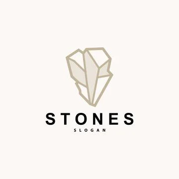 Stone Logo, Premium Elegant Design, Stone Balance Vector, Stepping Rock Wal.. Stock Illustration