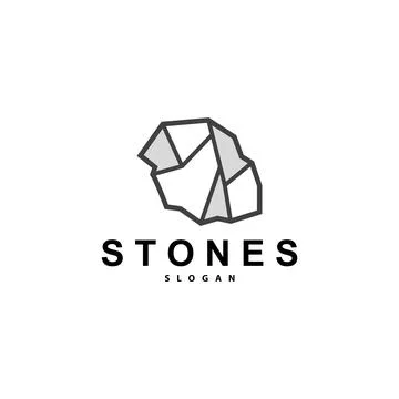 Stone Logo, Premium Elegant Design, Stone Balance Vector, Stepping Rock Wal.. Stock Illustration