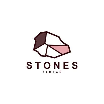 Stone Logo, Premium Elegant Design, Stone Balance Vector, Stepping Rock Wal.. Stock Illustration