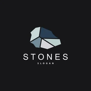 Stone Logo, Premium Elegant Design, Stone Balance Vector, Stepping Rock Wal.. Stock Illustration