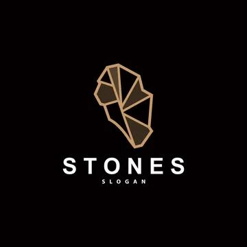 Stone Logo, Premium Elegant Design, Stone Balance Vector, Stepping Rock Wal.. Ilustración de archivo