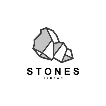 Stone Logo, Premium Elegant Design, Stone Balance Vector, Stepping Rock Wal.. Stock Illustration