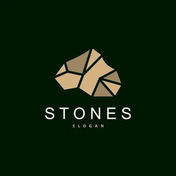 Stone Logo, Premium Elegant Design, Stone Balance Vector, Stepping Rock Wal.. Illustrazione stock