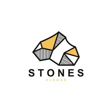 Stone Logo, Premium Elegant Design, Stone Balance Vector, Stepping Rock Wal.. Ilustración de archivo