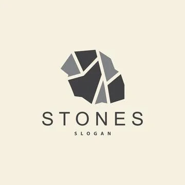 Stone Logo, Premium Elegant Design, Stone Balance Vector, Stepping Rock Wal.. Stock Illustration