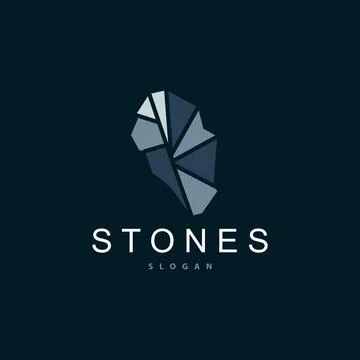 Stone Logo, Premium Elegant Design, Stone Balance Vector, Stepping Rock Wal.. Stock Illustration