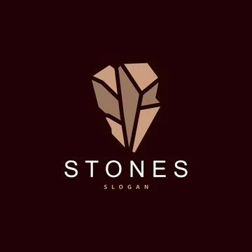Stone Logo, Premium Elegant Design, Stone Balance Vector, Stepping Rock Wal.. Stock Illustration