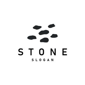 Stone Logo, Premium Elegant Design, Stone Balance Vector, Stepping Rock Wal.. Stock Illustration