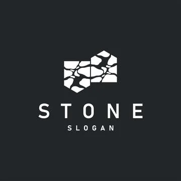 Stone Logo, Premium Elegant Design, Stone Balance Vector, Stepping Rock Wal.. Stock Illustration