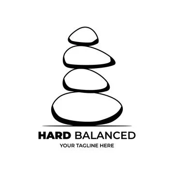 Stone logo vector design, balanced logo design Stock Illustration