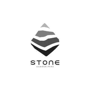 Stone logo vector design template Stock Illustration