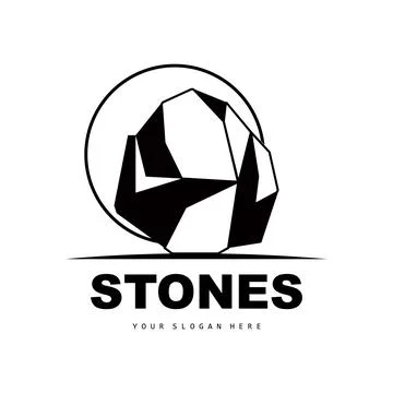 Stone Logo, Vector Stone Modern With Geometry Line Style, Design For Aesthe.. Stock Illustration