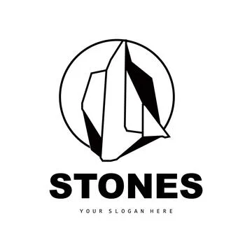Stone Logo, Vector Stone Modern With Geometry Line Style, Design For Aesthe.. Stock Illustration