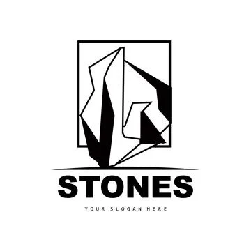 Stone Logo, Vector Stone Modern With Geometry Line Style, Design For Aesthe.. Stock Illustration