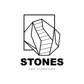 Stone Logo, Vector Stone Modern With Geometry Line Style, Design For Aesthe.. Stock Illustration