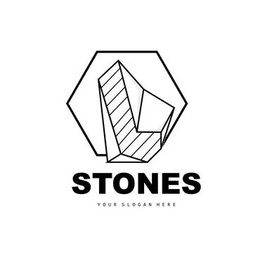Stone Logo, Vector Stone Modern With Geometry Line Style, Design For Aesthe.. Stock Illustration