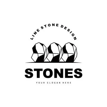 Stone Logo, Vector Stone Modern With Geometry Line Style, Design For Aesthe.. Stock Illustration