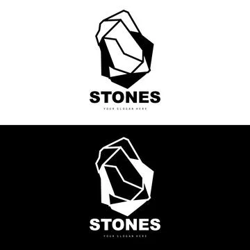 Stone Logo, Vector Stone Modern With Geometry Line Style, Design For Aesthe.. Stock Illustration
