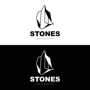 Stone Logo, Vector Stone Modern With Geometry Line Style, Design For Aesthe.. Stock Illustration