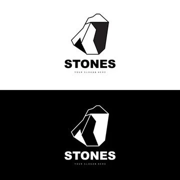 Stone Logo, Vector Stone Modern With Geometry Line Style, Design For Aesthe.. Stock Illustration