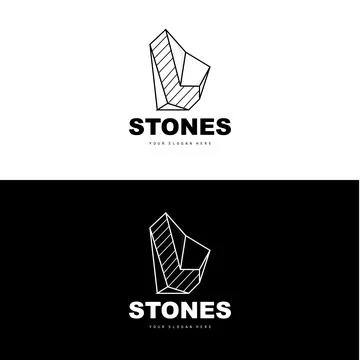 Stone Logo, Vector Stone Modern With Geometry Line Style, Design For Aesthe.. Stock Illustration