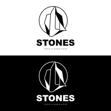 Stone Logo, Vector Stone Modern With Geometry Line Style, Design For Aesthe.. Stock Illustration