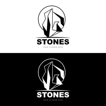 Stone Logo, Vector Stone Modern With Geometry Line Style, Design For Aesthe.. Stock Illustration