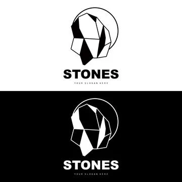 Stone Logo, Vector Stone Modern With Geometry Line Style, Design For Aesthe.. Stock Illustration