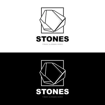 Stone Logo, Vector Stone Modern With Geometry Line Style, Design For Aesthe.. Stock Illustration