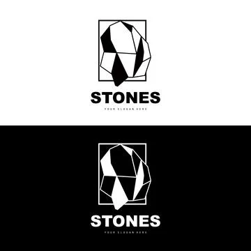 Stone Logo, Vector Stone Modern With Geometry Line Style, Design For Aesthe.. Stock Illustration