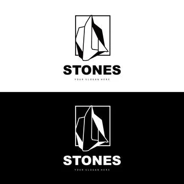 Stone Logo, Vector Stone Modern With Geometry Line Style, Design For Aesthe.. Stock Illustration