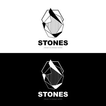 Stone Logo, Vector Stone Modern With Geometry Line Style, Design For Aesthe.. Stock Illustration