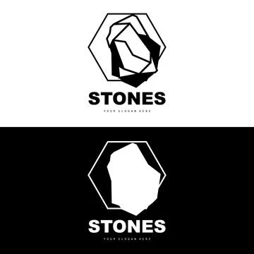 Stone Logo, Vector Stone Modern With Geometry Line Style, Design For Aesthe.. Stock Illustration