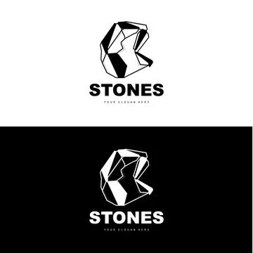 Stone Logo, Vector Stone Modern With Geometry Line Style, Design For Aesthe.. Stock Illustration