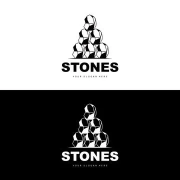 Stone Logo, Vector Stone Modern With Geometry Line Style, Design For Aesthe.. Stock Illustration