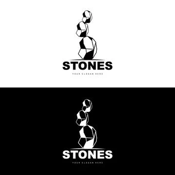 Stone Logo, Vector Stone Modern With Geometry Line Style, Design For Aesthe.. Stock Illustration