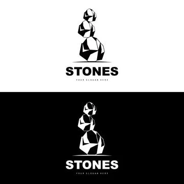 Stone Logo, Vector Stone Modern With Geometry Line Style, Design For Aesthe.. Stock Illustration