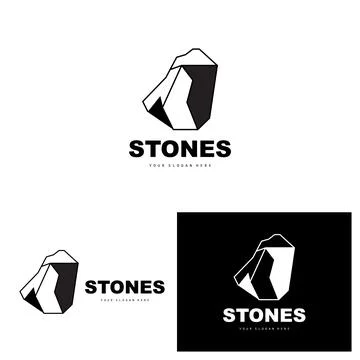 Stone Logo, Vector Stone Modern With Geometry Line Style, Design For Aesthe.. Stock Illustration